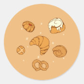 Illustration of bread ラウンドシール (正面)