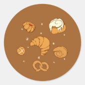 Illustration of bread  ラウンドシール (正面)
