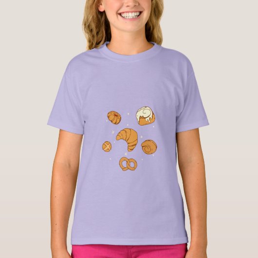 Illustration of bread  tシャツ (正面)