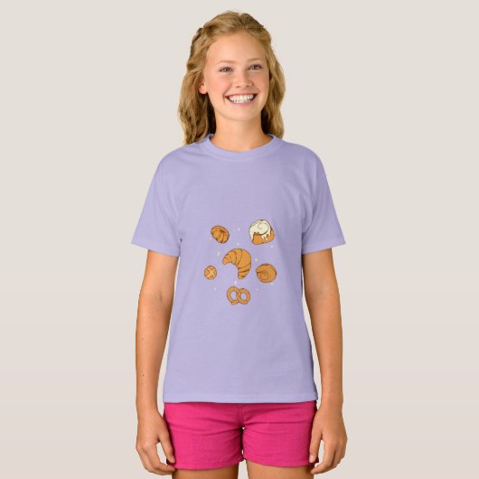 Illustration of bread  tシャツ (正面フル)