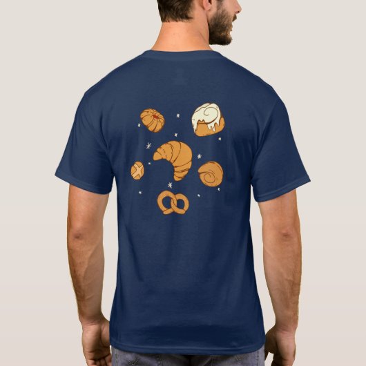 Illustration of bread  tシャツ (裏面)