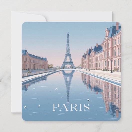 illustration of eiffel tower in paris シーズンカード (正面)