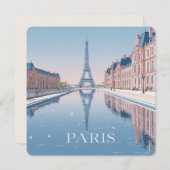 illustration of eiffel tower in paris シーズンカード (正面/裏面)