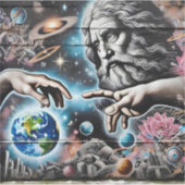  illustration of god creating the universe シール (正面)