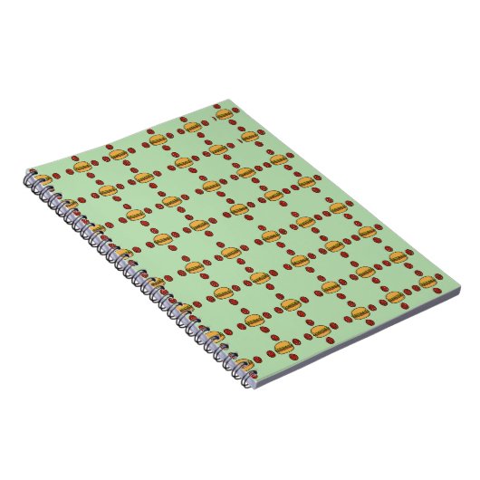 Illustration of hamburger patterns ノートブック (右側)