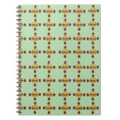 Illustration of hamburger patterns ノートブック (正面)
