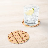 Illustration of hamburger patterns  ラウンドペーパーコースター (インサイチュ)