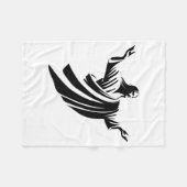 Illustration Of Jesus Christ Shadow With Open Arms フリースブランケット (正面(横))