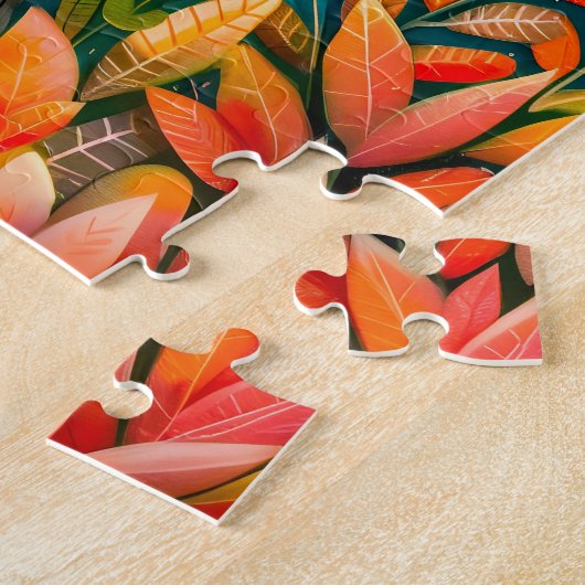 Illustration of koalas hugging in eucalyptus fores ジグソーパズル (側面)