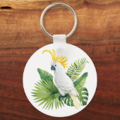 Illustration of parrot cockatoo キーホルダー (正面)