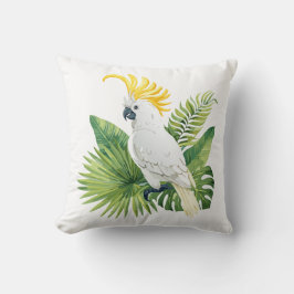 Illustration of parrot cockatoo クッション