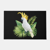 Illustration of parrot cockatoo ドアマット (正面)