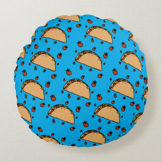 Illustration of tacos ラウンドクッション
