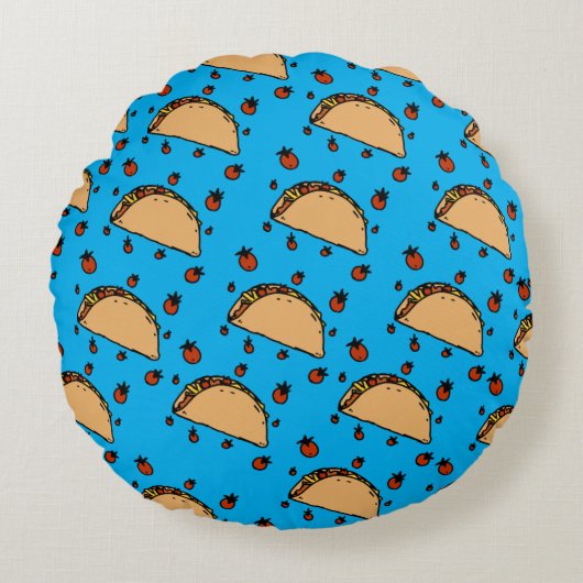Illustration of tacos  ラウンドクッション (正面)