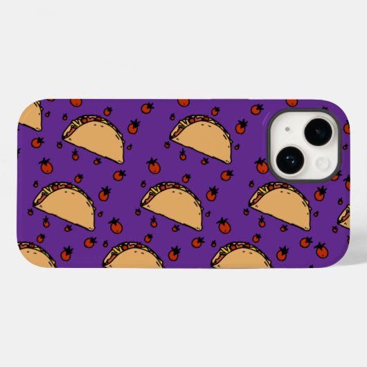 Illustration of tacos Case-Mate iPhoneケース (裏面 (横))