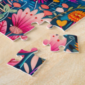 Illustration of two Hugging Hedgehogs in night at  ジグソーパズル (側面)