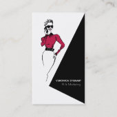 Illustration Officeビジネス女性 名刺 (正面)