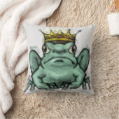 Illustration Pillowよくはしゃぐなカエル王 クッション (ブランケット)