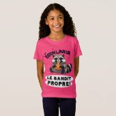 Illustration Raton Laveur Humour  Le Bandit Propre Tシャツ (正面フル)