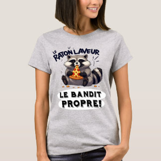 Illustration Raton Laveur Humour  Le Bandit Propre Tシャツ