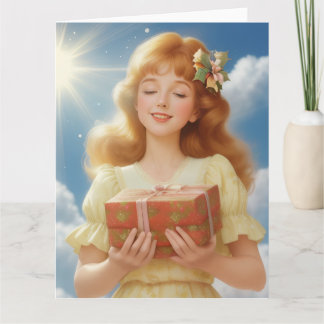 Illustration rétro de Noël カード