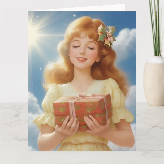 Illustration rétro de Noël カード (正面)