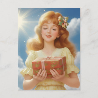 Illustration rétro de Noël シーズンポストカード