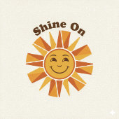 Illustration Throw Pillow –“Shine On” Motivational クッション