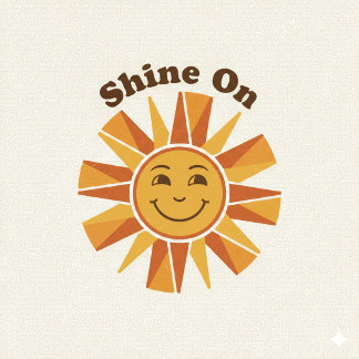 Illustration Throw Pillow –“Shine On” Motivational クッション