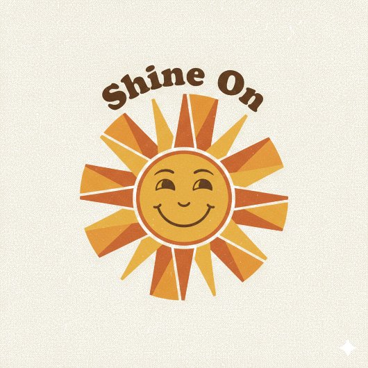 Illustration Throw Pillow –“Shine On” Motivational クッション