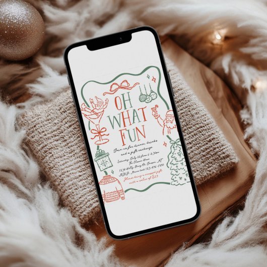 Illustrative Christmas Party Invitation 招待状