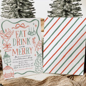 Illustrative Christmas Party Invitation 招待状