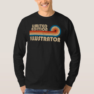 ILLUSTRATORジョおもしろいブタイトル職業誕生日を表示 Tシャツ