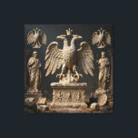 IllyrianAltarRelics-SacredEagleArtBundle I HERSYM  キャンバスプリント<br><div class="desc">Step into the world of Ancient Illyrian Majesty. This exclusive Sacred Eagle Art Bundle (Part 1) features a double-headed eagle meticulously rendered in royal white marble with liquid gold accents. Inspired by ancient altar relics, this piece blends historical symbolism with modern Art Deco luxury. Exclusive digital art series by Ta-Bo...</div>