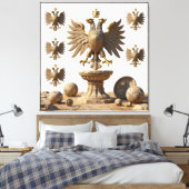 IllyrianAltarRelics-SacredEagleArtBundleIIIHERSYM キャンバスプリント (インサイチュ (寝室))