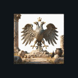 IllyrianAltarRelics-SacredEagleArtBundleIVHERSYM  キャンバスプリント<br><div class="desc">Step into the world of Ancient Illyrian Majesty. This exclusive Sacred Eagle Art Bundle (Part 1) features a double-headed eagle meticulously rendered in royal white marble with liquid gold accents. Inspired by ancient altar relics, this piece blends historical symbolism with modern Art Deco luxury. Exclusive digital art series by Ta-Bo...</div>