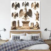 IllyrianAltarRelics-SacredEagleArtBundleV HERSYM  キャンバスプリント (インサイチュ (寝室))
