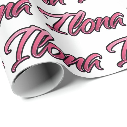 Ilona faded pink personalisiertes Geschenkpapier ラッピングペーパー (ロールコーナー)
