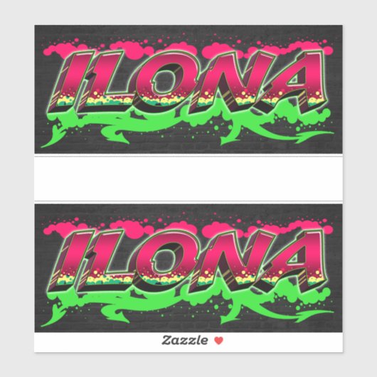 Ilona Vorname Name Graffiti Aufkleber Sticker シール (シート)