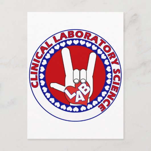 iLOVE LAB ROUND LABORATORY SCIENTIST ポストカード (正面)