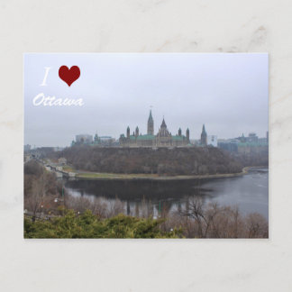 Ilove Ottawaハガキの国会議事堂 ポストカード
