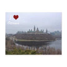 Ilove Ottawaハガキの国会議事堂