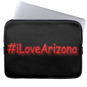 「#iLoveArizona」かわいいデザイン。今買は ラップトップスリーブ