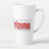 「#iLoveArizona」かわいいデザイン。買今 カフェラテマグ (右)