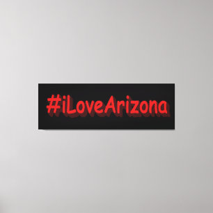 「#iLoveArizona」かわいいデザイン。買今 キャンバスプリント