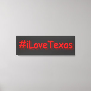 「#iLoveaTexas」かわいいデザイン。買今 キャンバスプリント