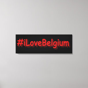 「#iLoveBelgium」かわいいデザイン。買今 キャンバスプリント