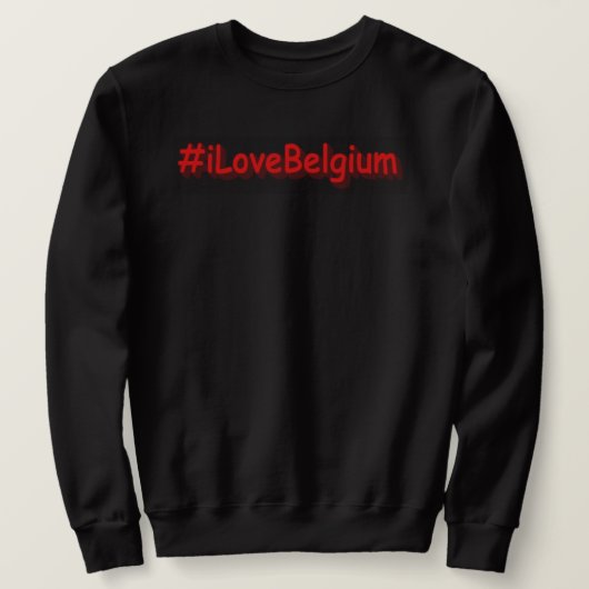 「#iLoveBelgium」かわいいデザイン。買今 スウェットシャツ (デザイン正面)