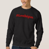 「#iLoveBelgium」かわいいデザイン。買今 スウェットシャツ (正面)