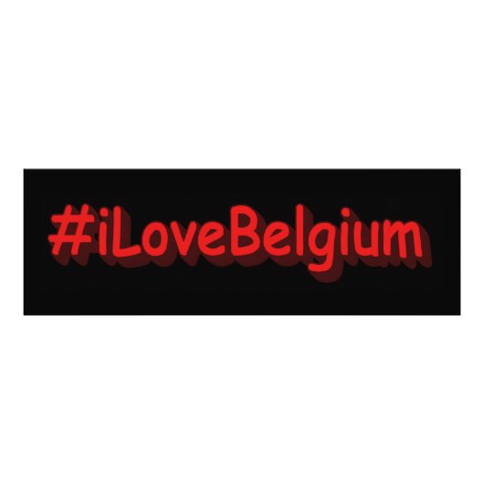 「#iLoveBelgium」かわいいデザイン。買今 フォトプリント (正面)